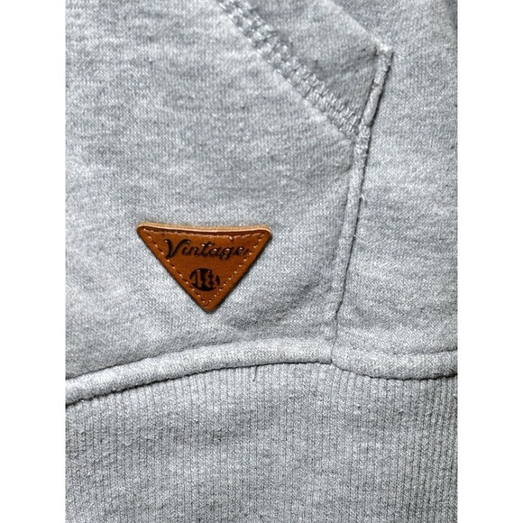 Vintage Woolrich Sherpa Lined Zip Up Hoodie Gray Full Zip Sweatshirt Men's Warm - Picture 4 of 8